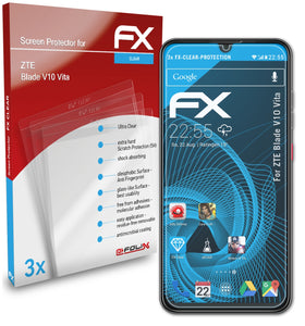 atFoliX FX-Clear Schutzfolie für ZTE Blade V10 Vita