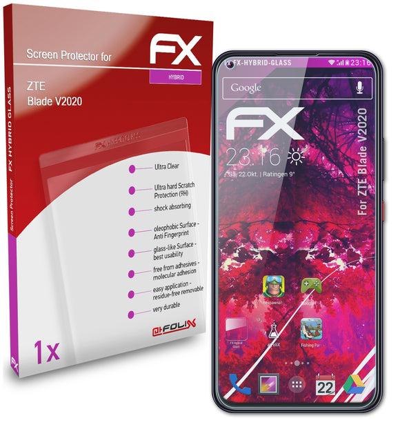 atFoliX FX-Hybrid-Glass Panzerglasfolie für ZTE Blade V2020