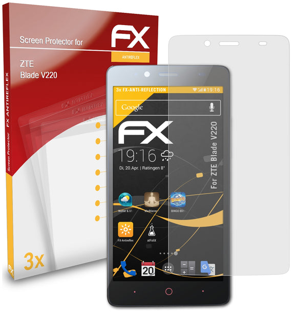 atFoliX FX-Antireflex Displayschutzfolie für ZTE Blade V220