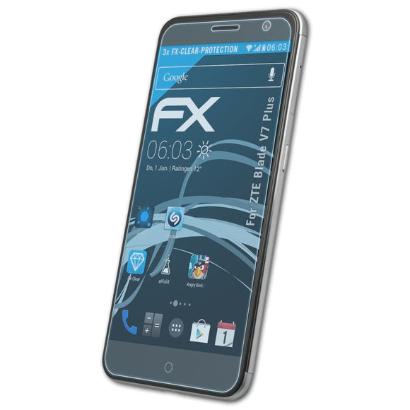 atFoliX FX-Clear Schutzfolie für ZTE Blade V7 Plus