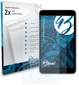 Bruni Basics-Clear Displayschutzfolie für ZTE Grand X View 2