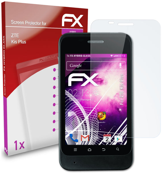 atFoliX FX-Hybrid-Glass Panzerglasfolie für ZTE Kis Plus