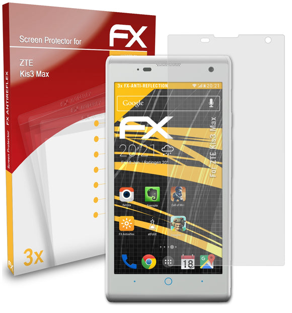atFoliX FX-Antireflex Displayschutzfolie für ZTE Kis3 Max