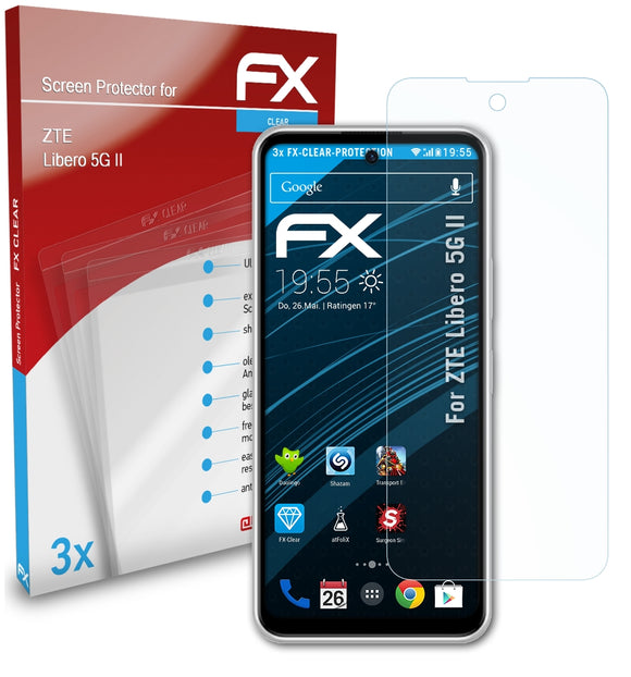 atFoliX FX-Clear Schutzfolie für ZTE Libero 5G II