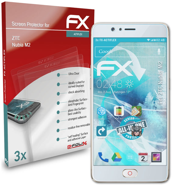 atFoliX FX-ActiFleX Displayschutzfolie für ZTE Nubia M2
