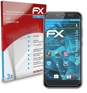 atFoliX FX-Clear Schutzfolie für ZTE Nubia N1 Lite