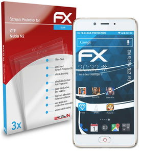 atFoliX FX-Clear Schutzfolie für ZTE Nubia N2