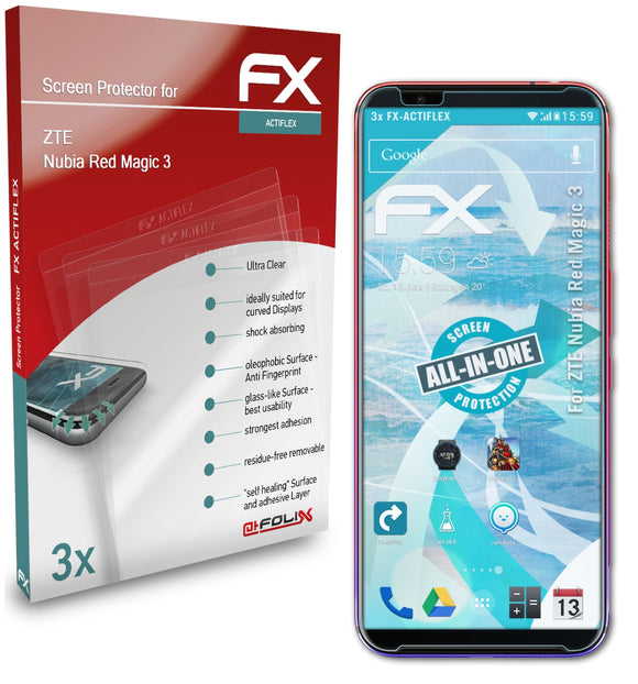 atFoliX FX-ActiFleX Displayschutzfolie für ZTE Nubia Red Magic 3