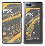 Panzerfolie atFoliX kompatibel mit ZTE Nubia X, entspiegelnde und stoßdämpfende FX (3er Set)