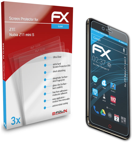 atFoliX FX-Clear Schutzfolie für ZTE Nubia Z11 mini S