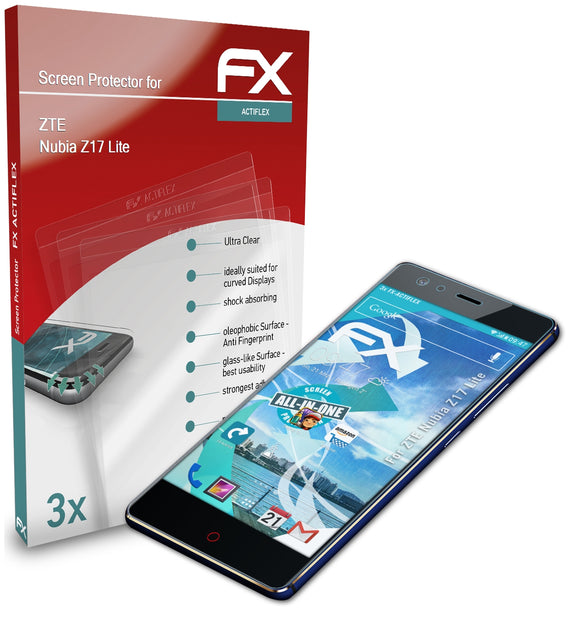 atFoliX FX-ActiFleX Displayschutzfolie für ZTE Nubia Z17 Lite