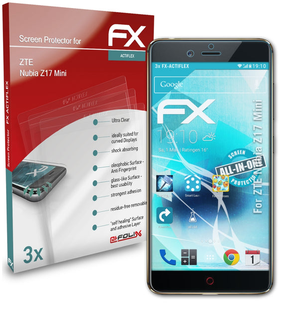 atFoliX FX-ActiFleX Displayschutzfolie für ZTE Nubia Z17 Mini