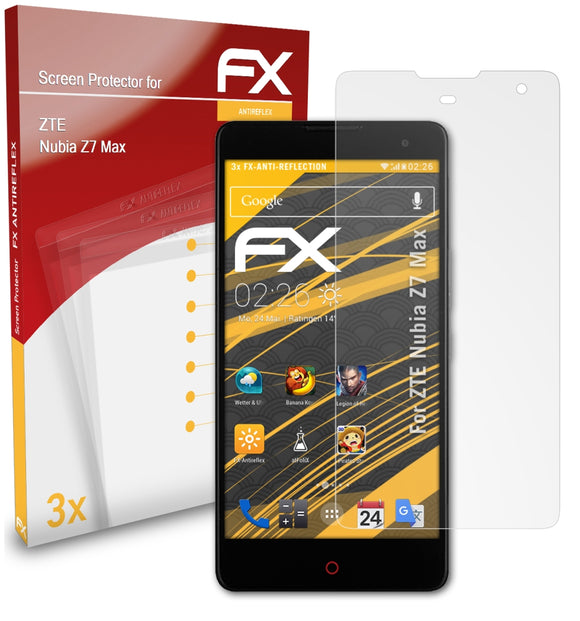 atFoliX FX-Antireflex Displayschutzfolie für ZTE Nubia Z7 Max