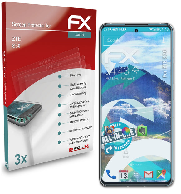 atFoliX FX-ActiFleX Displayschutzfolie für ZTE S30