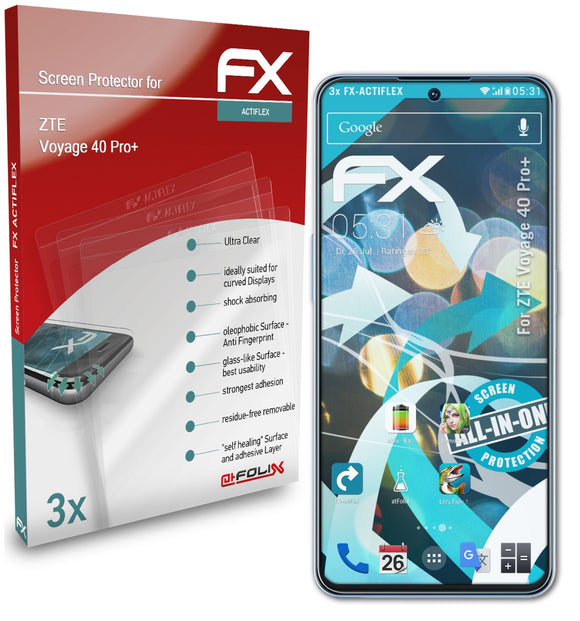 atFoliX FX-ActiFleX Displayschutzfolie für ZTE Voyage 40 Pro+