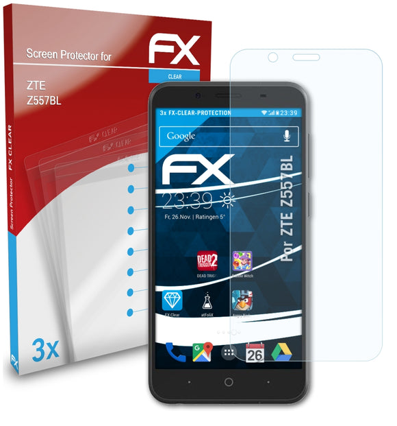 atFoliX FX-Clear Schutzfolie für ZTE Z557BL