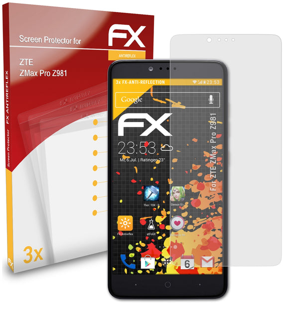 atFoliX FX-Antireflex Displayschutzfolie für ZTE ZMax Pro (Z981)